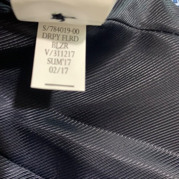 Banana Republic Womens Blue Patterned Blazer Size 6 Business Casual - Picture 9 of 14